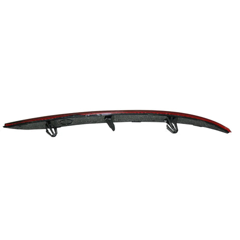 Straight Up Fresh Left Side Rear Bumper Reflector Red Lens Plug And Play Replacement For Tesla Model 3 2017 To 2022, side view.