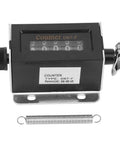 Rugged Hand Held Manual Tally Counter For Cranking Out Totals On The Fly With Crisp Five Digit Dial, visible compact construction.