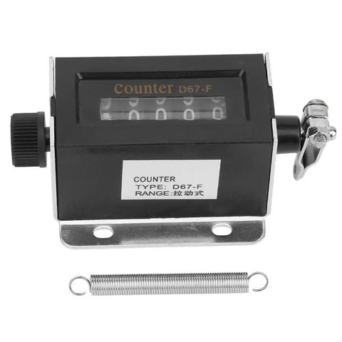 Rugged Hand Held Manual Tally Counter For Cranking Out Totals On The Fly With Crisp Five Digit Dial, visible compact construction.