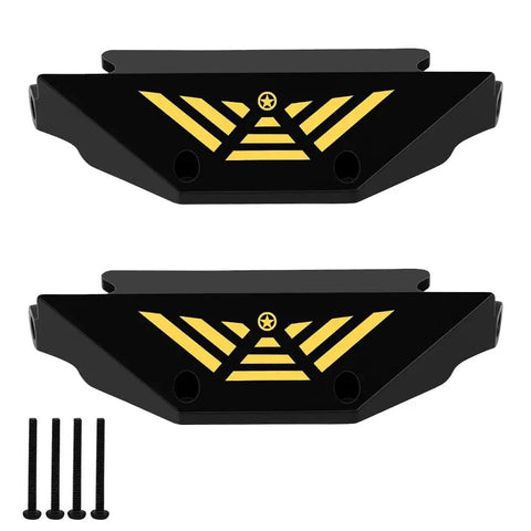 Brass Black Coated Side Plates And Pedal Body Bracket For 1 24 Axial AX24 RC Crawler Chassis Upgrade, shown with screws