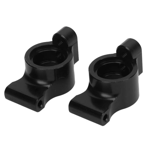 Beefy Aluminum Alloy Rear Axle Cup For 1x10 RC Cars, CNC-machined black metal rear hub carrier wheel seat in two-piece set