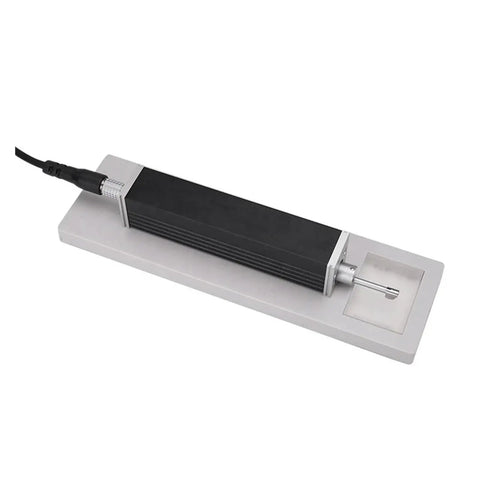 Portable Digital Surface Roughness Tester Meter For Hella Precise Industrial Metal Plastic Wood Finish Measurement With Rock Solid Compact Design And Slick Professional Calibration on a white background.