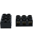 Lyot 500V 60A 3 Position Double Row Screw Terminal Block Set of 2 Panels with Electrical Barrier ABS Flame Retardant Insulated Housing