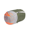 Cosmic Synthetic Fill 40 Degree Backpacking Sleeping Bag With Compression Straps, ultra compact and lightweight for easy packability.