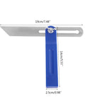 Adjustable Sliding T Bevel Gauge For Dead On Accurate Layouts And Easy Peasy Woodworking Angles, stainless steel blade, blue handle, 19 cm size.