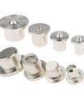 Pro Grade Dowel And Tenon Center Points Set 8 Solid Steel Drill Bit Markers with External Marking Pins, assorted sizes