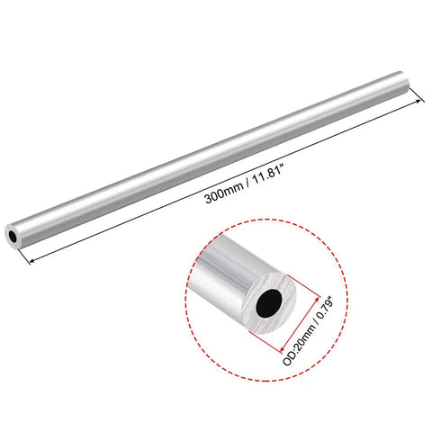 6063 Aluminum Round Tube Seamless 300mm Length 20mm OD 10mm ID Smooth Interior Weldable Tubing For Precision Projects And Metal Fabrication Beefy Workhorse Corrosion Resistant Ideal For Frames Rigs Prototyping And DIY Builds