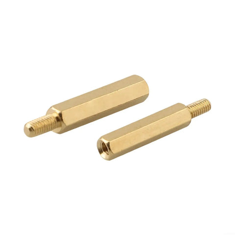 M3 Brass Standoff Spacer Kit With Hex Column Screws 120 Piece PC Build Dope Gear Brass And Stainless Steel Silver Or Gold Finish Includes Male Female And Female Female Brass Standoffs For Easy Motherboard Mounting, two brass hex spacers
