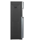 Side view of Bottom Loading Water Cooler Dispenser For 5 Gallon Bottles With Hot And Cold Water, Stainless Steel Inner Tank, Dark Gray