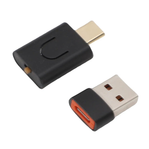 Bluetooth 5.4 Music Transmitter For USB C Devices, Dope Low Latency LE Audio, 10 Meter Range, Wide Compatibility For Wireless Listening And Voice Chat, Perfect For Smartphone, PC, TV, And Headphones. USB-C and USB-A adapters shown.