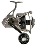 Saltwater Spinning Reels Makaira Crank Spinning Reel 20000 Size For Big Game, side view of alloy frame and handle