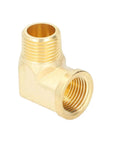 Brass 90 Degree Pipe Connector with NPT Thread Elbow Fitting for Industrial Piping Hollow Through Bore Main Body Integrated Connecting Ends Built for Easy Inline Install Durable Brass Pipe Joint for Extending Straight Runs 10 Pack, brass elbow