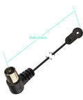 All In One 75 Ohm FM Antenna And AM Loop Antenna Kit For Indoor Home Stereo Receivers showing F Type connector and length