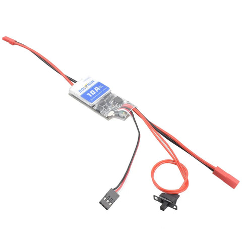 10A Brushed RC ESC With Bidirectional Control For Dope Boats, Tanks And Cars, Compatible With 130 And 180 Brushed Motors