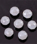 Quality Heavy Duty Loose Faceted Crystal Glass Beads To Spice Up Your DIY Gear Total Banger Sparkling Spacer Stones, white, faceted.