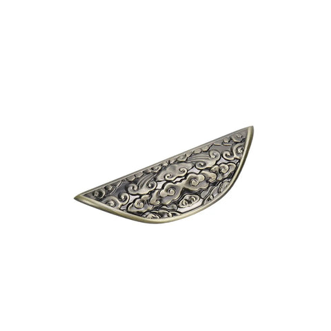 Straight Up Vintage Drawer Pulls 4 Pack Killer Bronze Finger Edge Cabinet Handles With Smooth Concealed Grip And 64 Mm Center Spacing Durable Zinc Alloy Construction Premium Home Hardware Upgrade decorative bronze drawer pull with intricate design.
