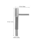 Pro Grade Stainless Steel Retractable Plunger Pin With Beefy L Shaped Thumb Knobs For Toolboxes Screens And Furniture with dimensions.