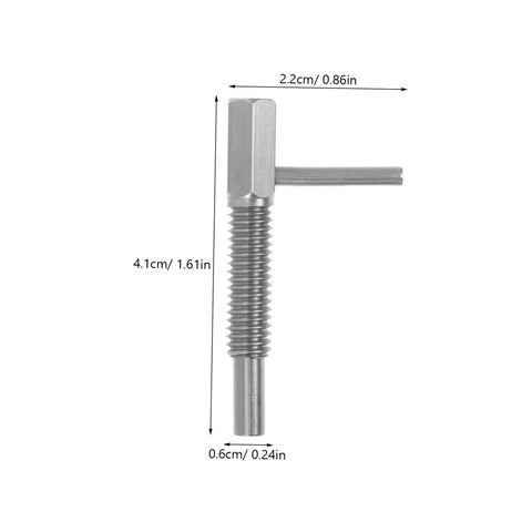 Pro Grade Stainless Steel Retractable Plunger Pin With Beefy L Shaped Thumb Knobs For Toolboxes Screens And Furniture with dimensions.