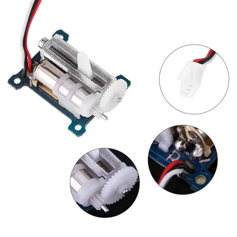 Micro Analog Servo Pair Built Sweet For Rc Rides And Mini Mods Featuring One Point Five Gram Coreless Motor With Buttery Smooth Action and Rock Solid Gearhead Approved Torque, showing detailed motor and gears.
