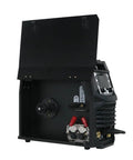 Open side view of Six In One MIG MAG Pulse TIG MMA Plasma Cutter Welder With Gas Or Gasless Operation 200 Amp Max