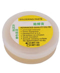 Neutral pH Solder Flux Paste in circular container for PCB soldering of BGA PGA mobile phone boards, pro grade low smoke formula