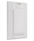 Side view of white Two Pack Rocker Switch Guard Covers for Baby Proofing Your Home, Wall Switch Protectors to Prevent Accidental On or Off.