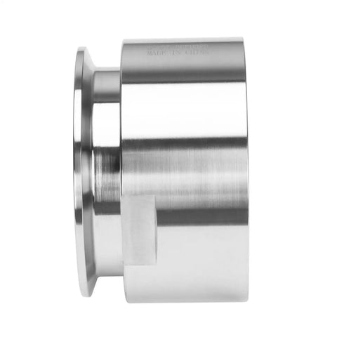 Side view of 3 Inch Tri Clamp Adapter To 3 Inch FNPT Ferrule Sanitary Pipe Fitting Pro Grade Stainless Steel 304.