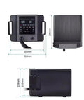 Pro Grade 1300W Lead Free Hot Air Gun And Soldering Desoldering Station With AI Voice Control showing front, side and top views