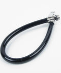 Upgrade Your Garage Game With Flexible Rubber Air Hose For Tire Inflator 15 Inch Length Solid Lock On Clip For Car Truck Suv Compressor Stop Air Leaks And Making Filling Wheels Quick Simple To Save Effort For Owners Driving Daily Around Here. black 15-inch rubber tire inflator hose with lock-on clip and metal fitting
