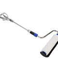 Electric Paint Roller Plays Nice With Your Airless Sprayer For Auto Dispensing And Smooth As Butter Coats Built Tough With Aluminum For Stress Free Wall Projects, featuring stainless steel drum and blue accents.