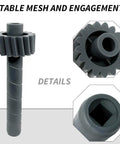 Close-up of TH350 22 Tooth Speedometer Driven Gear with Housing Seals Replacement for GM Turbo 350 Transmission Grey Kit