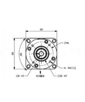 Top Tier Ngtdumzlwo PGA14-80 Harmonic Reducer Gearbox For Robot Manipulators technical drawing with dimensions and mounting details.