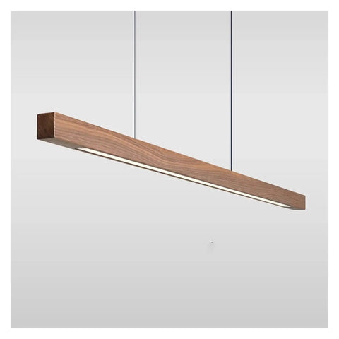 Modern Wood LED Pendant Lights Minimalist Wooden Hanglamp for Bedroom Dining Room Study Office Bar Luminaire Suspension in A-pinewood 150 cm