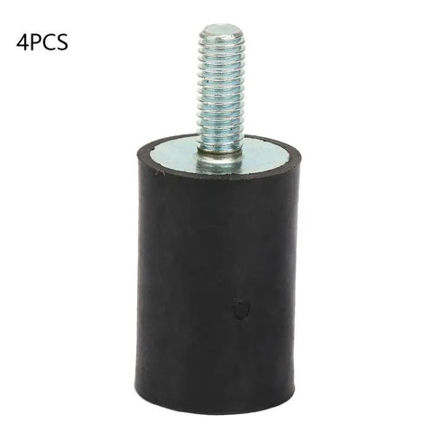 Set Of 4 Rubber Mounts For Air Compressors And Engines Vibration Dampening Noise Reduction And Shock Absorption In A Durable Rubber Metal Mount With Geometric Isolation Design VD20 30 M6 18, single M6 threaded rubber metal mount