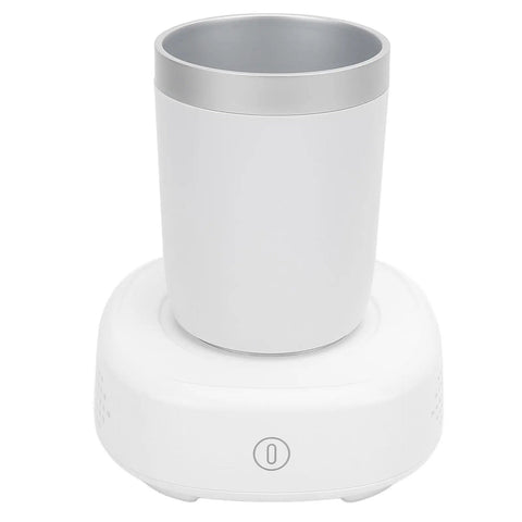 Kickass Smart Heated And Cooled Electric Mug With Precise Temperature Control on a white base, sleek design for desk use.