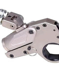 Heavy Duty Hydraulic Torque Wrench Featuring Hollow Body And Square Drive Built Like A Tank For Knocking Down Stubborn Bolts Ridiculously Precise Garage Ready Gear side view highlighting hydraulic connections and square drive.