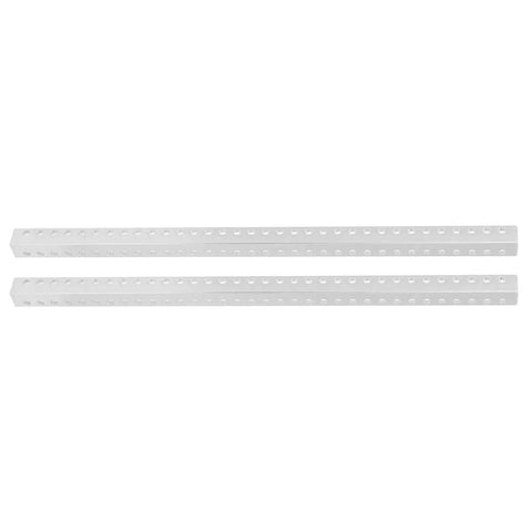 L Shaped Extrusion Beam For Robot Frame With 34 Holes 12x12mm CNC Machined 6061 Aluminum Alloy Lightweight Structural Component For DIY CNC Machines And 3D Printers, two white beams