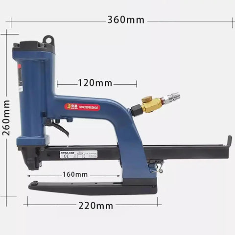 Pneumatic Carton Sealing And Side Stapler For Corrugated Boxes Air Sealer Nailer Gun SP50-10B with 360mm and 260mm size markings