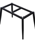 Heavy Duty Metal Desk Legs With Adjustable Height And Tough As Nails Industrial Steel Frame For Diy Office Workstations Or Dining Tables Featuring No Slip Feet And Durable Powder Coat Finish, black frame and legs.