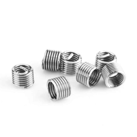 Metal inserts from 15Pcs Thread Repair Kit M9 X 1.25mm Metric Thread Insert Set For DIY Auto Repairs And General Maintenance.
