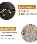 Top Shelf Acrylic Stair Handrail With Premium Gold Hardware Non Slip Wall Mount Grab Bar Rock Solid Grip features tandem installation and eco-friendly varnish.