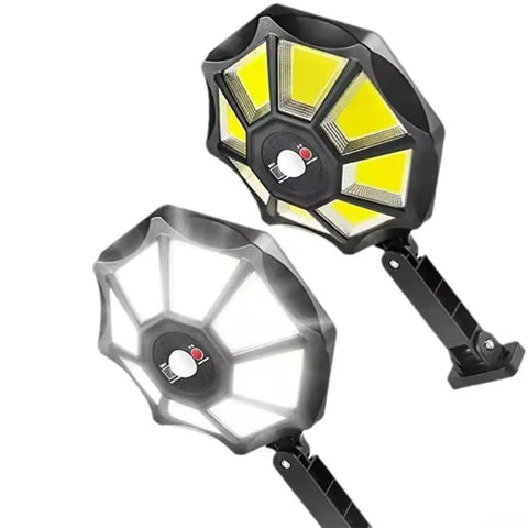 Solar Flood Light 168LED Motion Sensor IP66(168LED) with dual light modes and adjustable mount, designed for outdoor use.