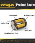 Cross-section of hydraulic oil filter showing filter element and components for Hydro-Gear ZT Series Transaxles.