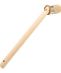 Wood Handle Pig Bristle Paint Brush For Acrylics Stain And Wall Painting, side view showing long handle and bristle detail.
