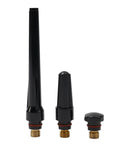 Top Notch 31 Pack TIG Torch Consumables Kit For WP17 WP18 WP26 with three black nozzles and ceramic cups for welding.