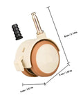 Close-up of a single caster from the 4 Pack Swivel Stem Casters With Locking Mechanism For Cots And Furniture Plug And Play Setup Quiet Rubber Wheels