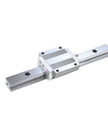 Beast Mode Rugged All Steel Linear Motion Slider For Cnc Mills And Factory Automation Sweet Glide Action Guide Block side view with metal finish