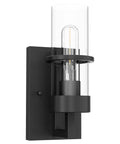 Black Industrial Wall Light Fixtures With Clear Glass Wall Mount Sconces Vintage Style Sconce Lamp For Living Room Bedroom And Hallway Matte Black Finish Explosion Proof Glass Shade Bulb Not Included