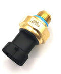 Oil Pressure Sensor Switch Transducer For N14 M11 ISX L10 Engines 4921487 3080406, brass and black plastic, angled view.