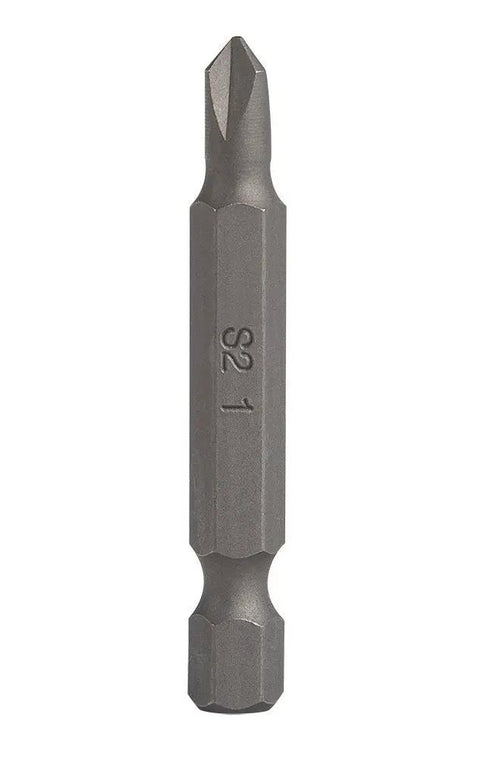 Close-up of an S2 steel bit from the Master Bit Set 208-Piece Kit With Standard And Deep Bits, Heavy Duty Pro Grade Bit Set.